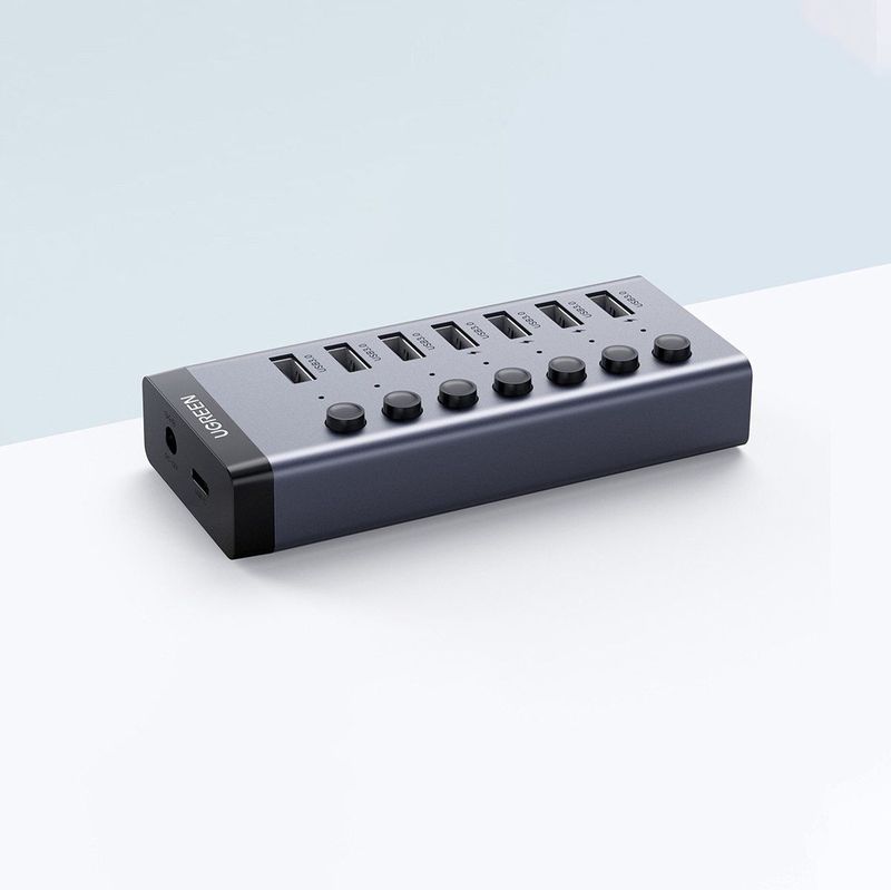 UGREEN - USB Hub 7 Poort - Zwart - USB 3.0 - 24W Voeding