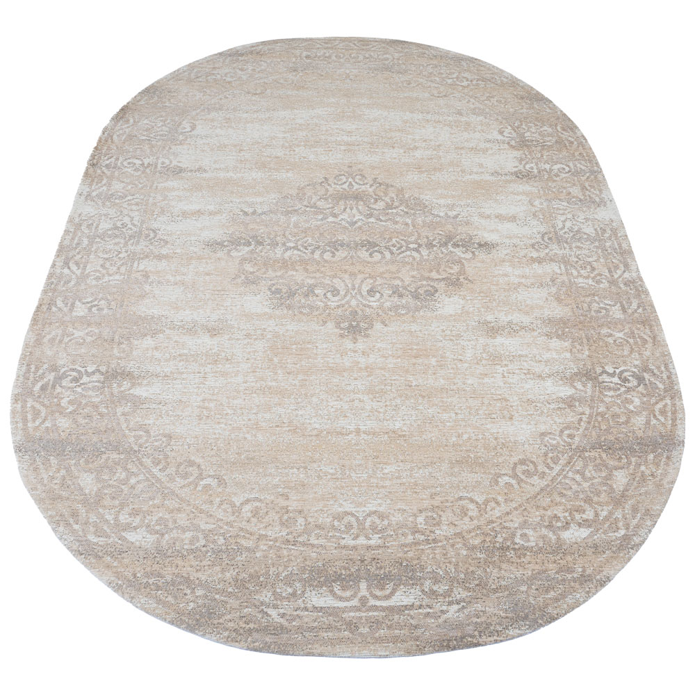 Vloerkleed Adel Medaillon beige 26001 - Ovaal 160 x 230 cm