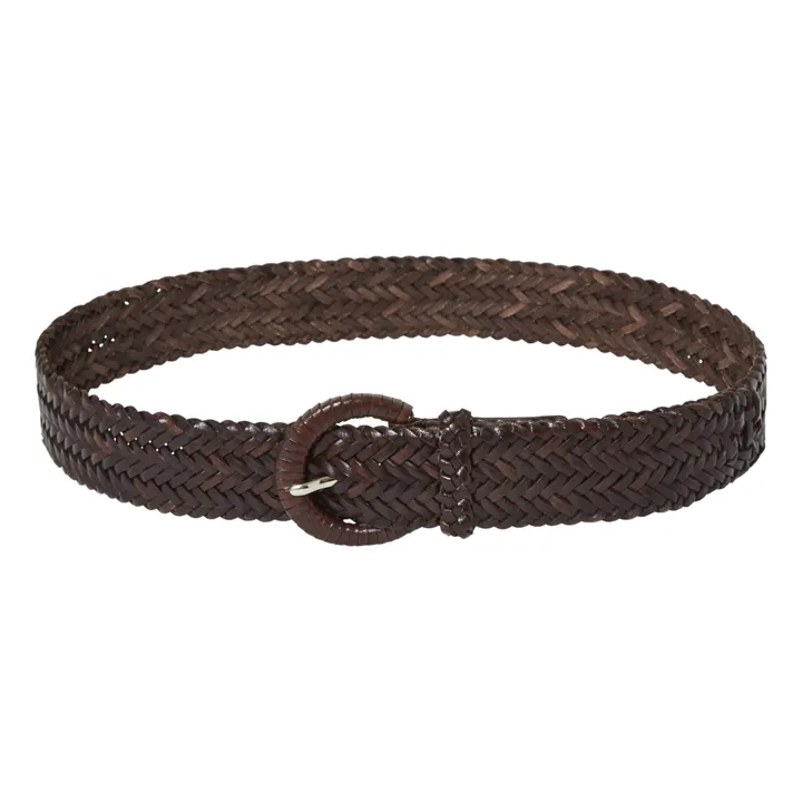 Dragon Diffusion Ceinture tressée 4 cm | Marron