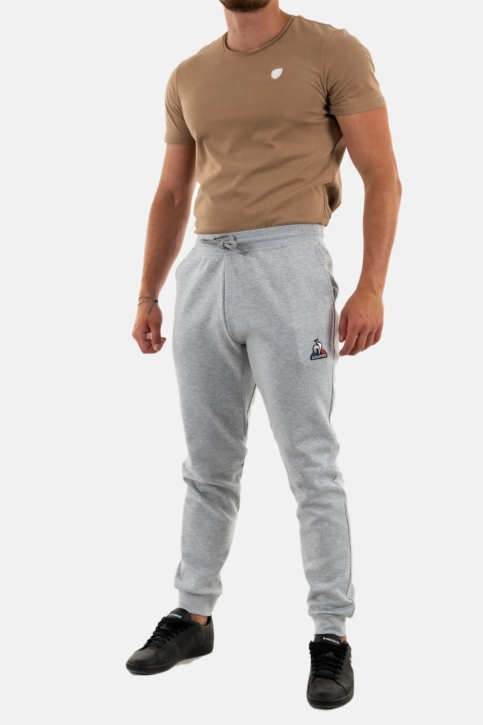 joggings le coq sportif ess pant regular n°4 gris chiné clair