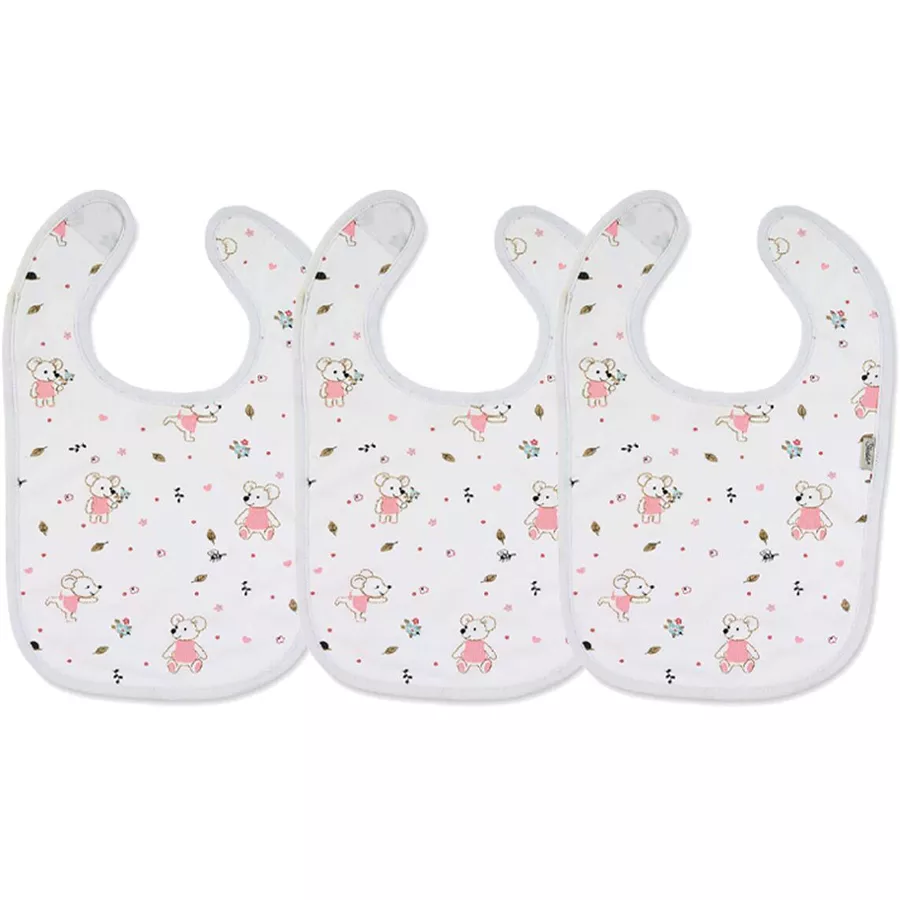 Sterntaler Klettlätzchen 38 x 26 cm 3er Set weiß