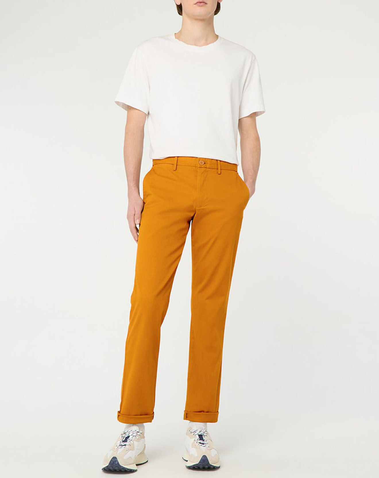 Tommy Hilfiger Pantalon chino Denton 1985 jaune moutarde