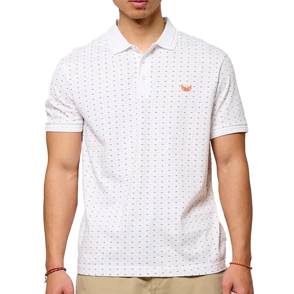Kaporal Polo Blanc/Orange Homme Kaporal BOSCIE