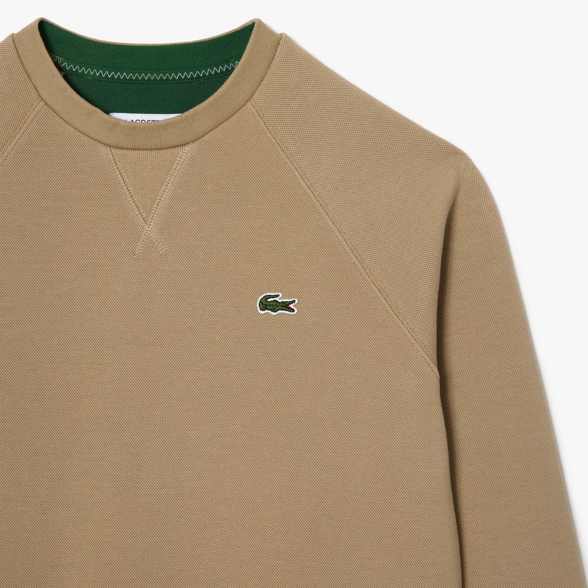 Sweatshirt Jogger à col rond double face piqué Sweatshirts - Beige - Lacoste - Femme