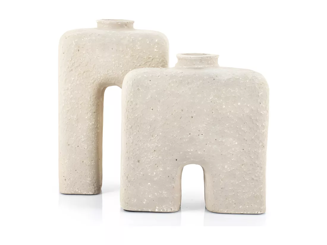 Arc - Vase en arc H32cm : Couleur - Beige