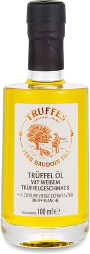 Baudoin Olivenöl mit weißen Trüffelstücken