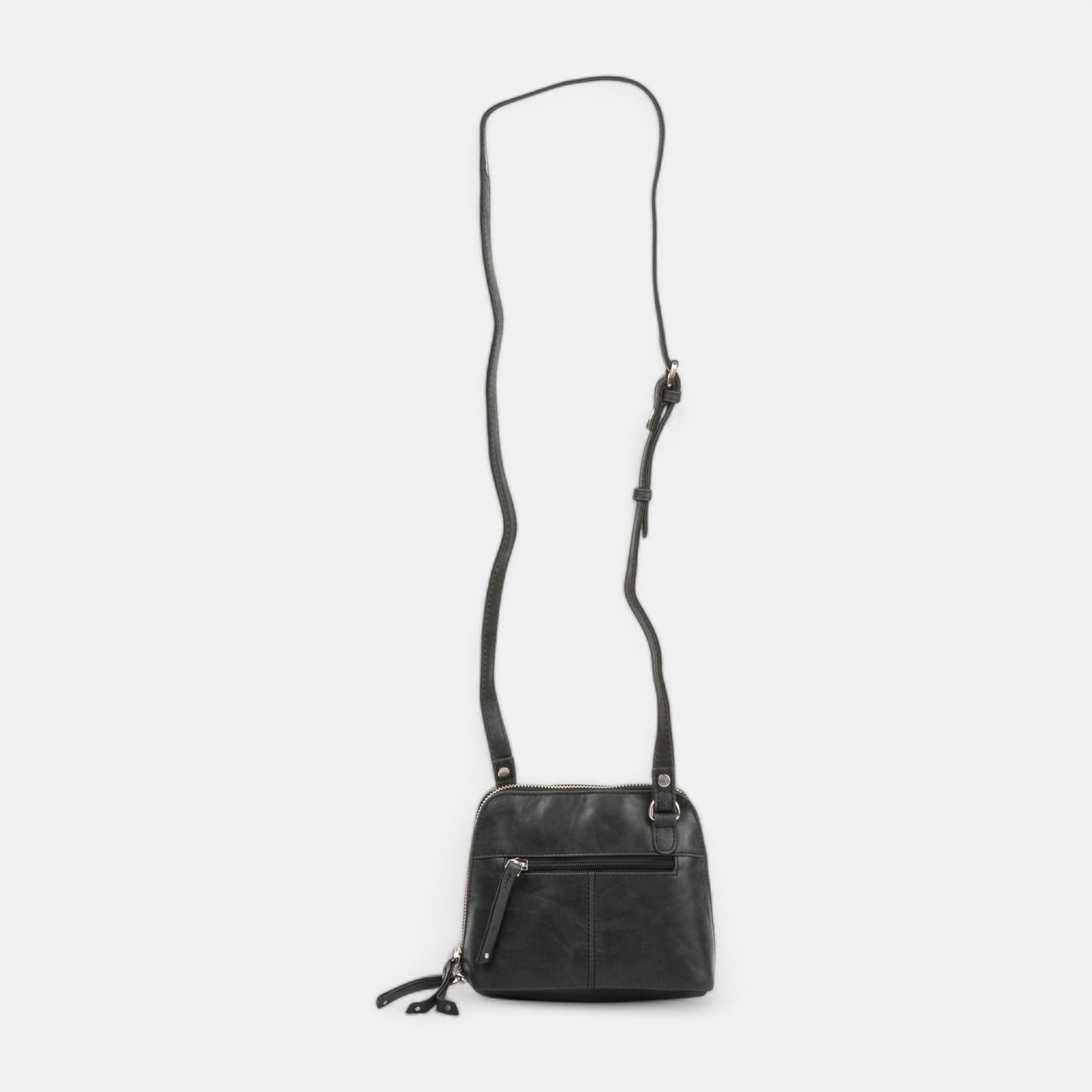 Sac bandoulière en cuir noir