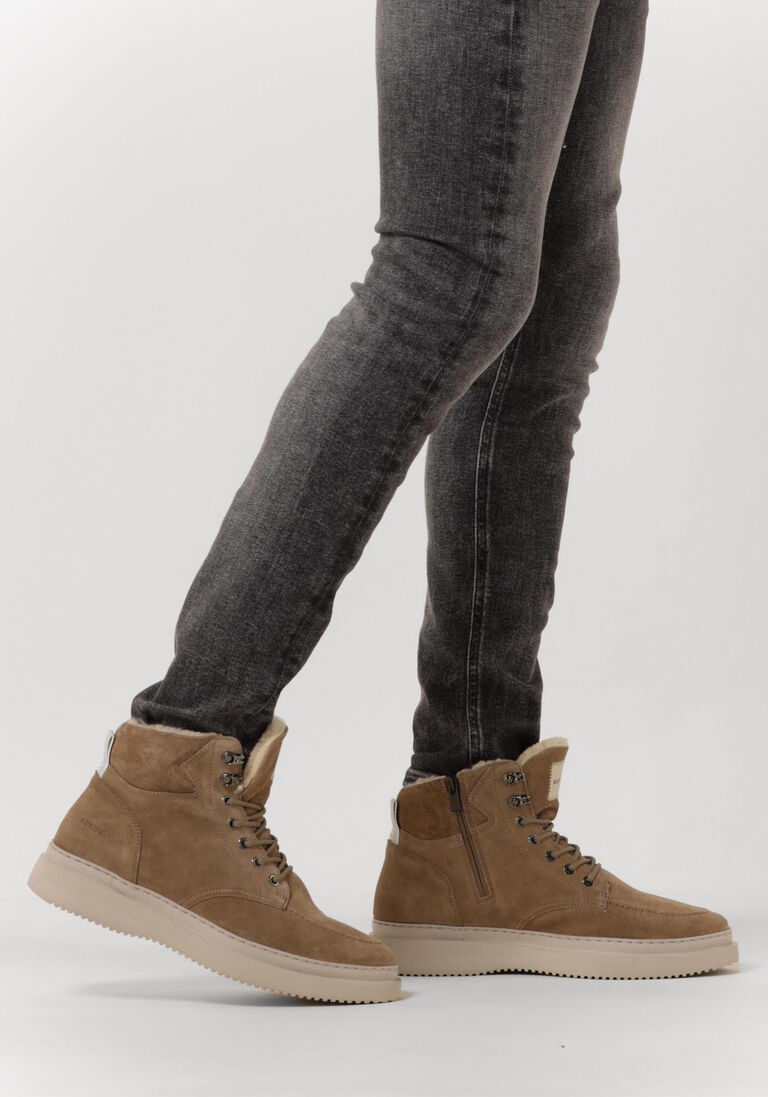 taupe nubikk hoge sneakers jonah polar fur