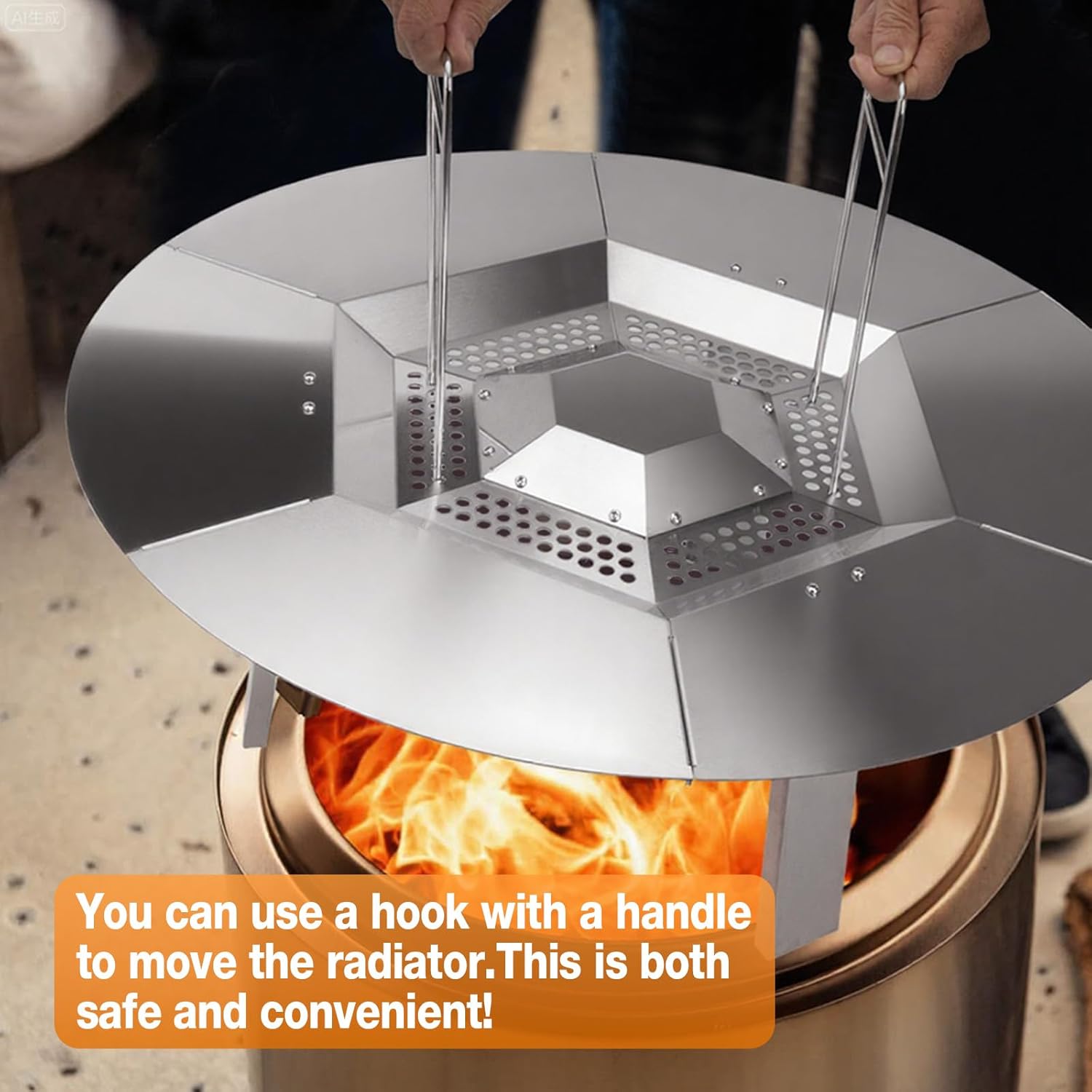 Solo Stove Bonfire Wärmeverteiler für Feuerschale – Mit 3 Abnehmbaren Füßen, Edelstahl Zubehör für Bonfire Feuerstelle, Effiziente Wärmeverteilung,Solo Stove Bonfire Hitzeverteiler