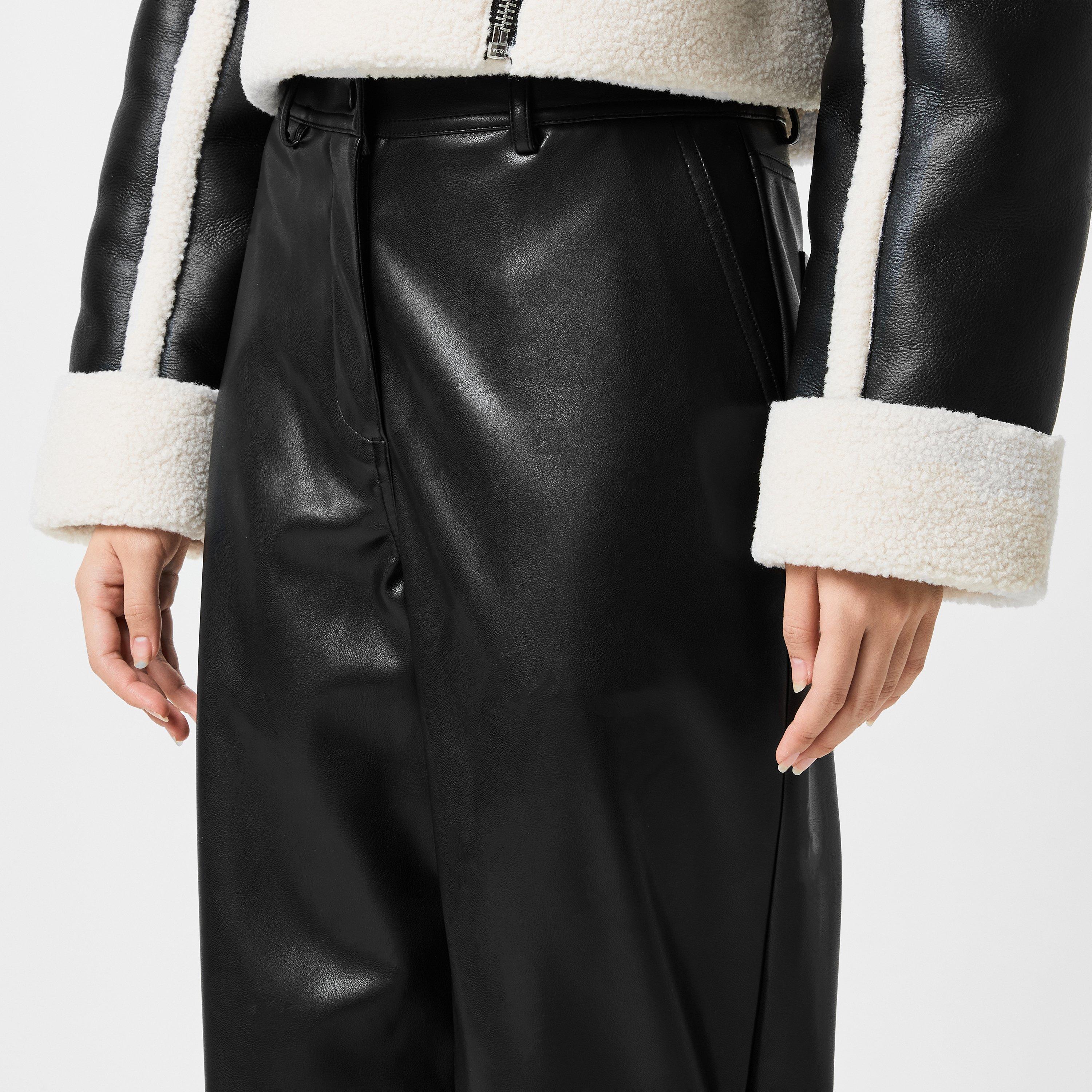 Jack Wills JW Faux Leather Straight Leg Trousers
