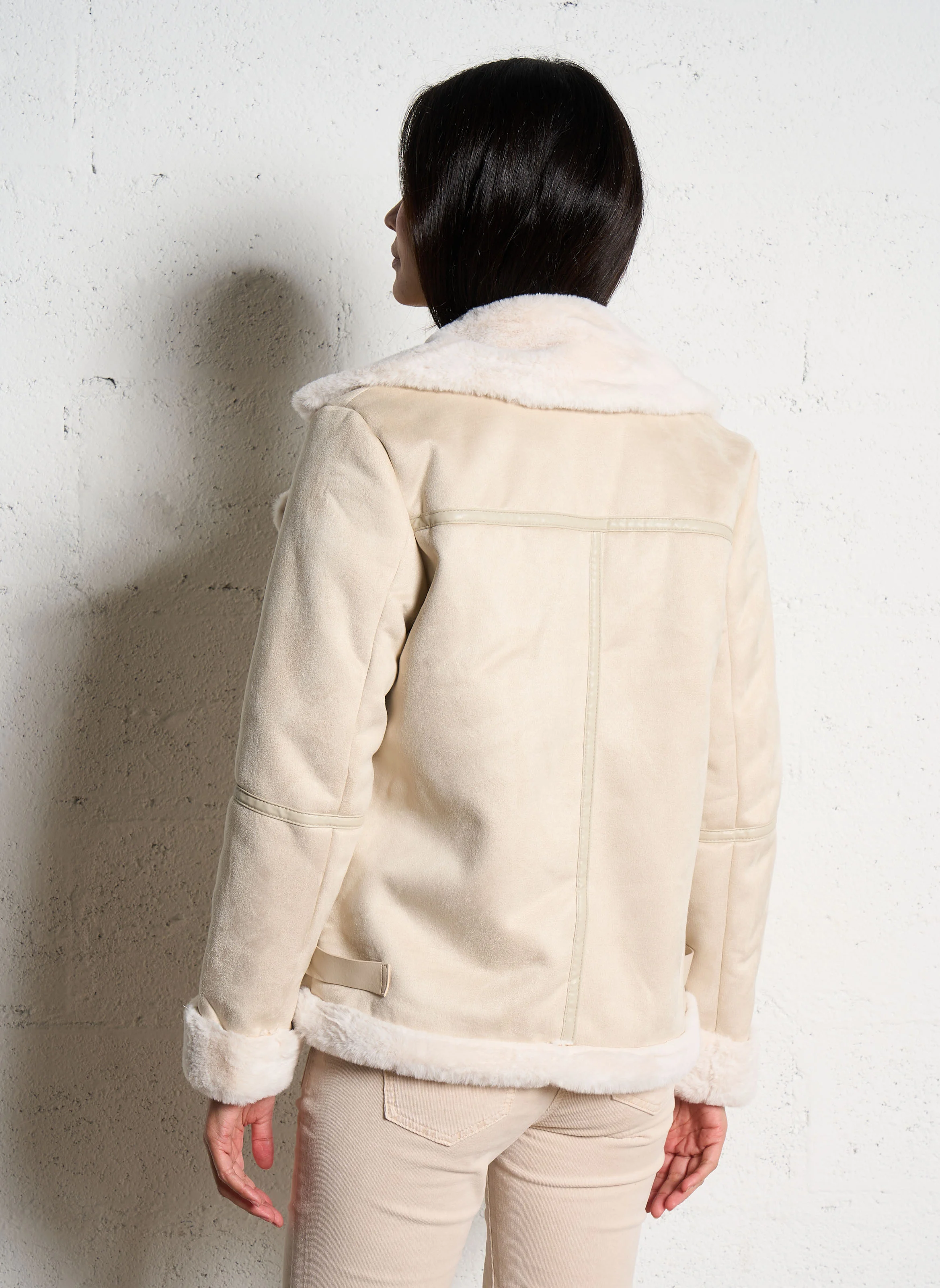 GSAPA - Veste droite col classique | Beige