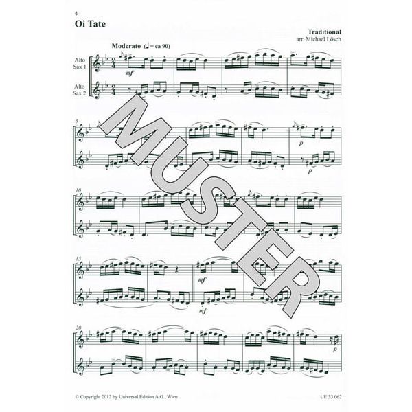 Universal Edition Klezmer Saxophone Duets
