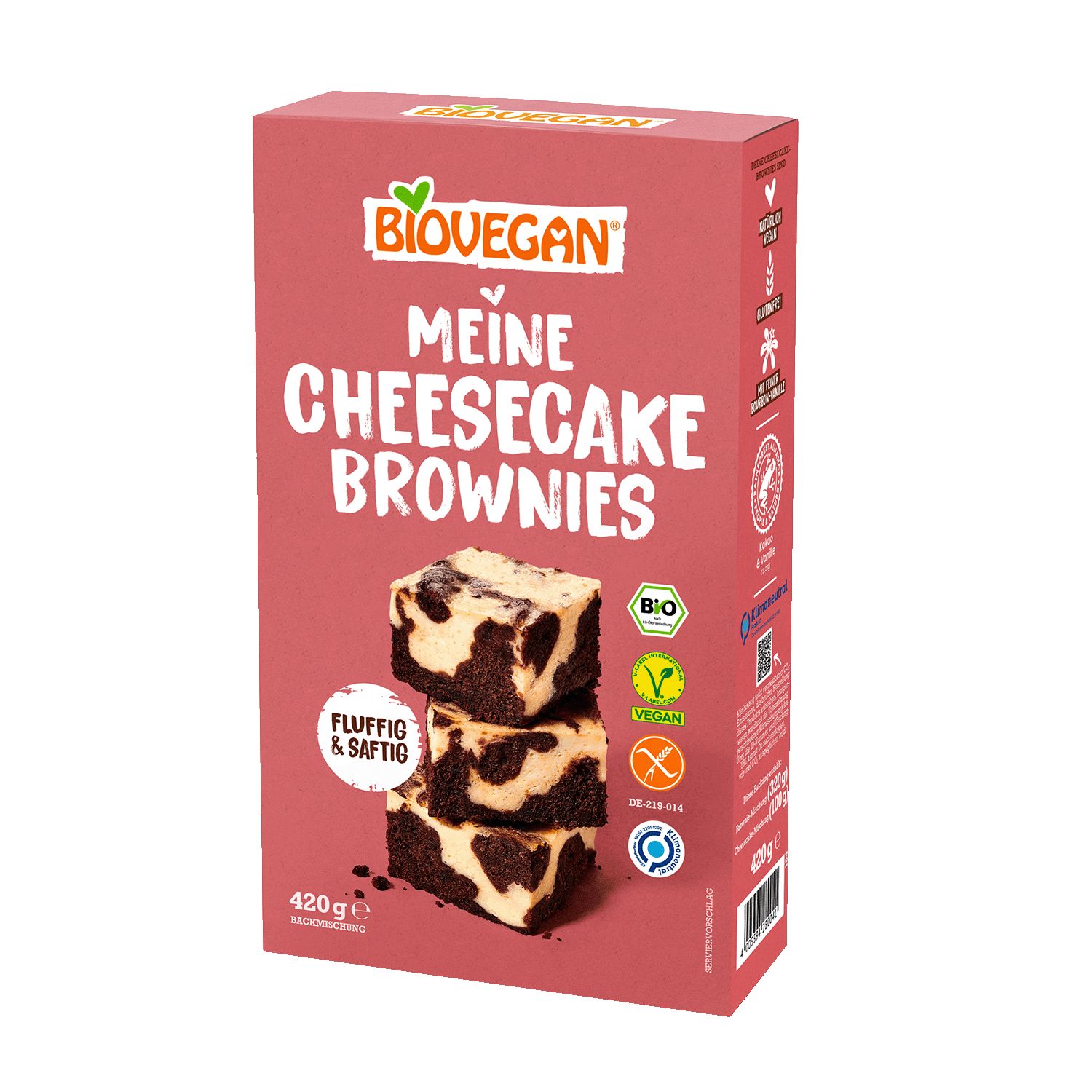 Biovegan Backmischung Meine Cheesecake Brownies