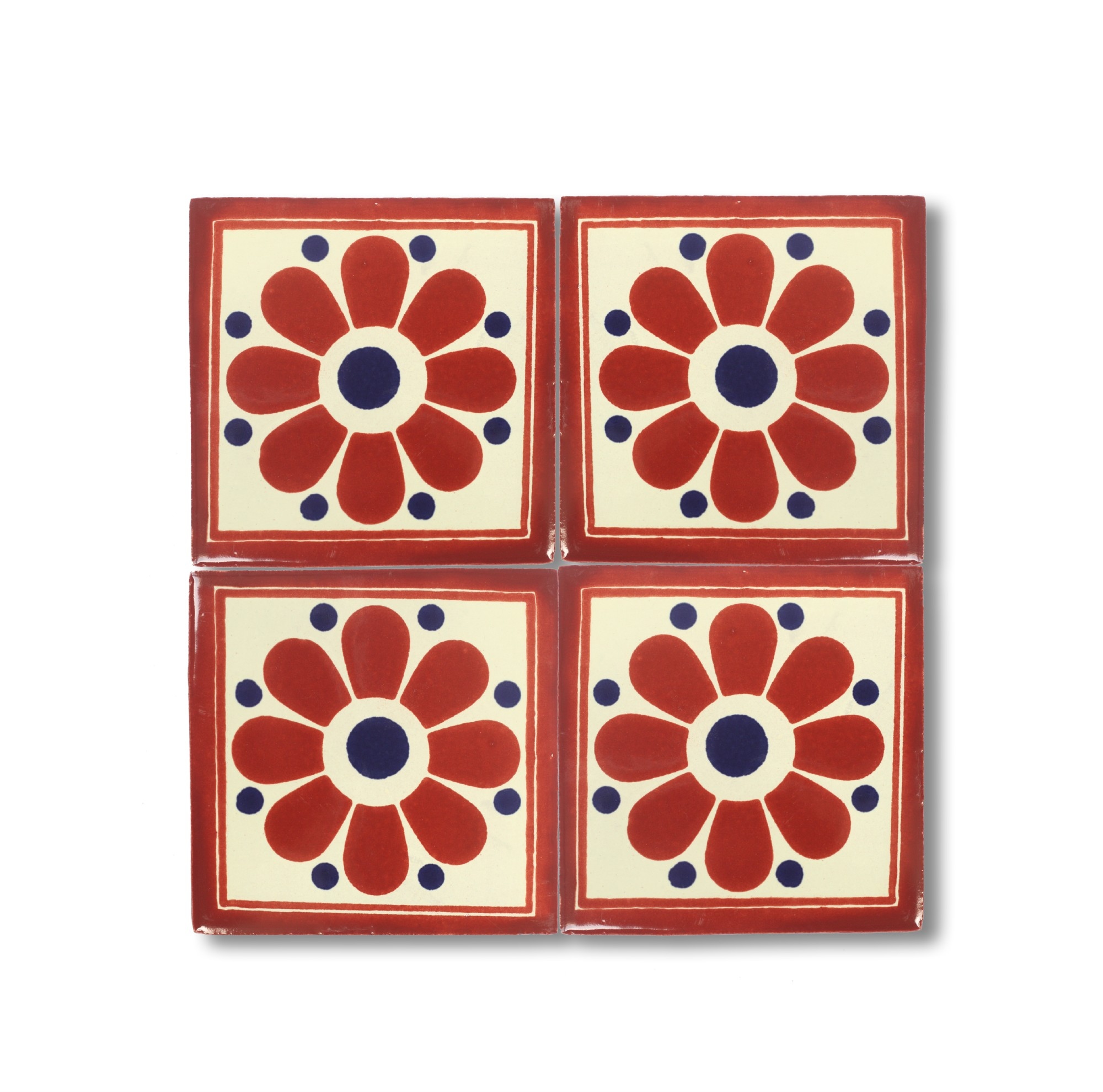 Kachel 'Mérida', multicolor, T 10 cm, B 10 cm, H 0,5 cm von fischer's lagerhaus