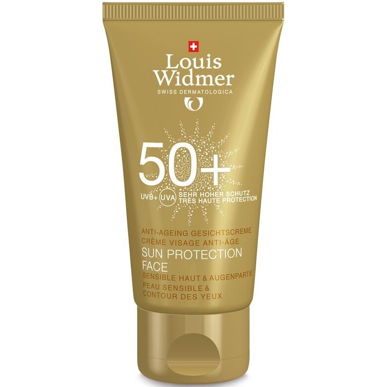 Crème solaire Visage indice 50 avec parfum Widmer sans parfum– Tube de 50 ml
