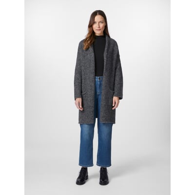 Damen-Langstrickjacke, Anthrazit
