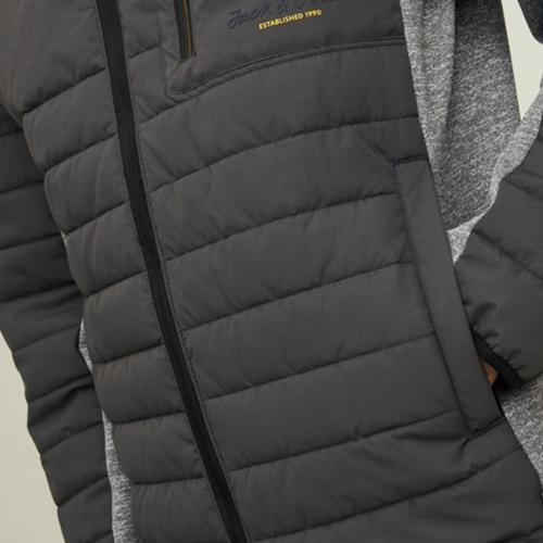 Jack & Jones - 12215679 JCOBERG HYBRID JACKET LN ASPHALT Gris