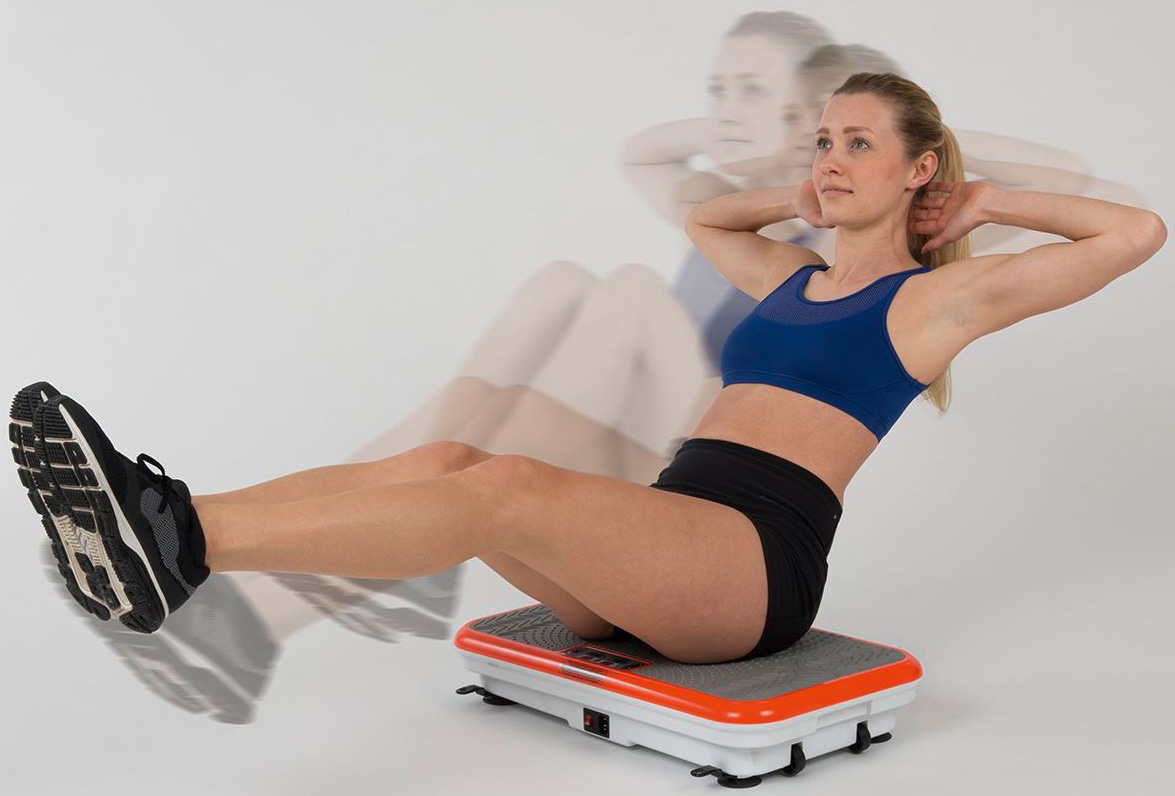 MediaShop Vibrationsplatte »VIBROSHAPER« 200 W 3 Intensitätsstufen Set, mit Trainingsbändern,