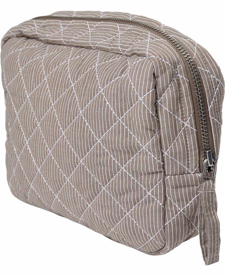 Magasin du Nord Collection Moira 3 makeup bag Fossil Stripe XS