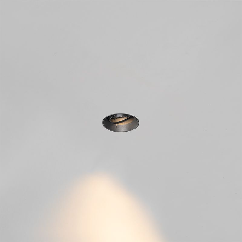 Moderne inbouwspot zwart GU10 rond trimless - Oneon
