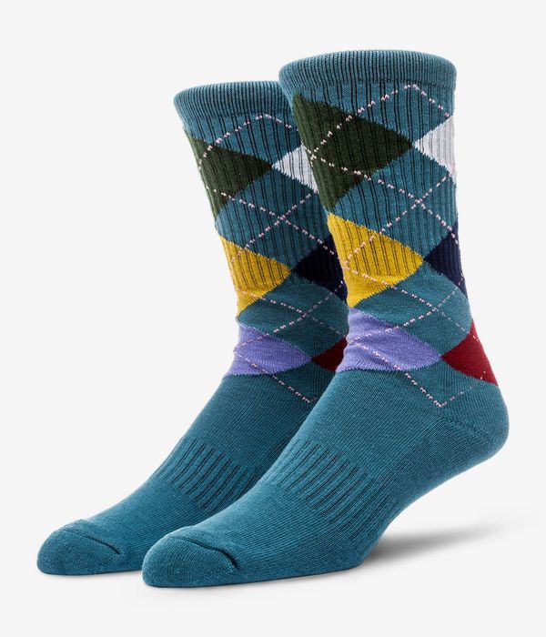 Frog Argyle Socken US 9-12 (teal)