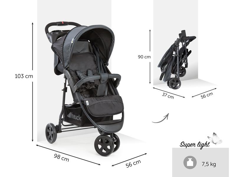 Hauck Buggy Citi Neo II Caviar/Stone Buggy Citi Neo II, Caviar/Stone