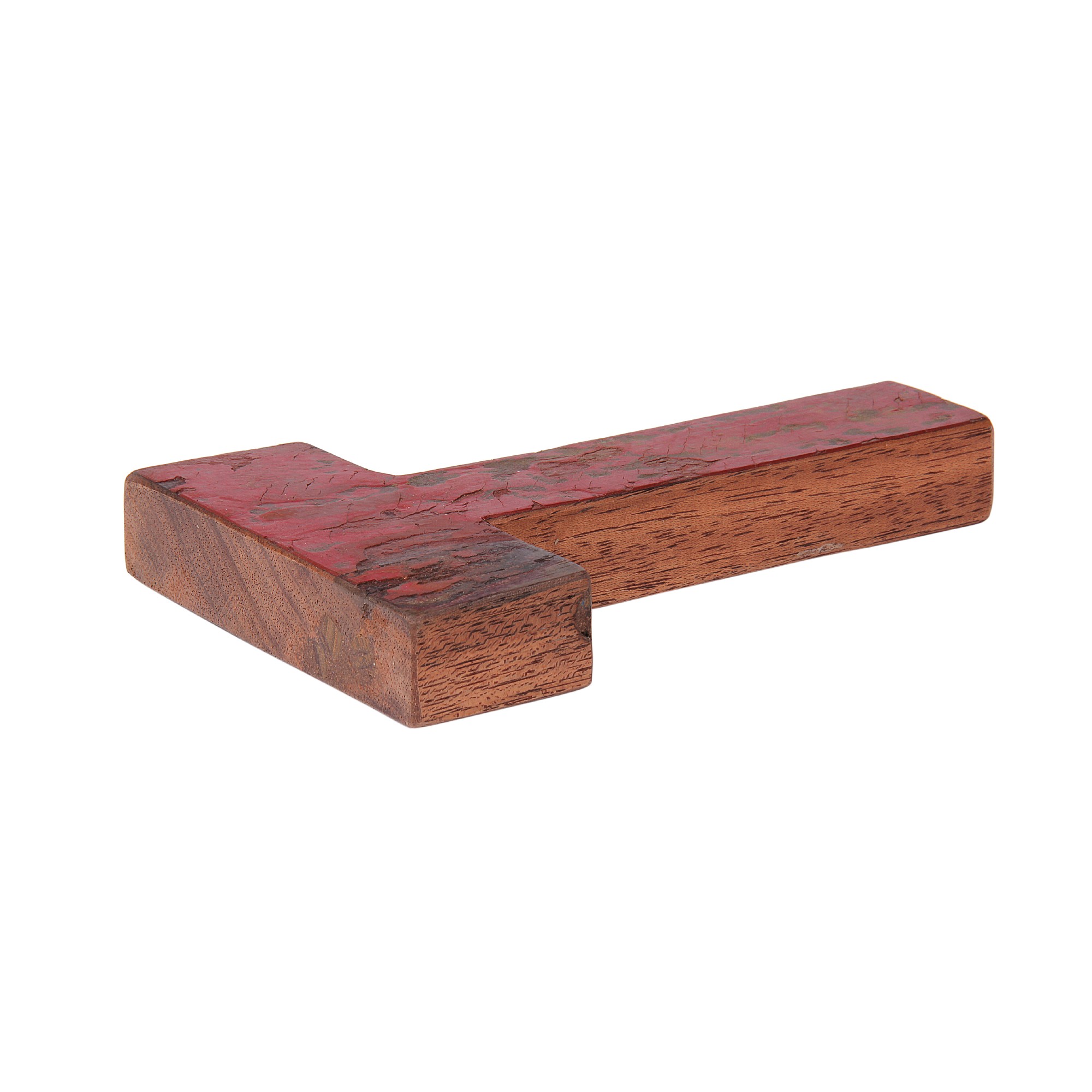 Holzbuchstabe 'T', mehrfarbig, T 2,5 cm, B 13 cm, H 19 cm von fischer's lagerhaus