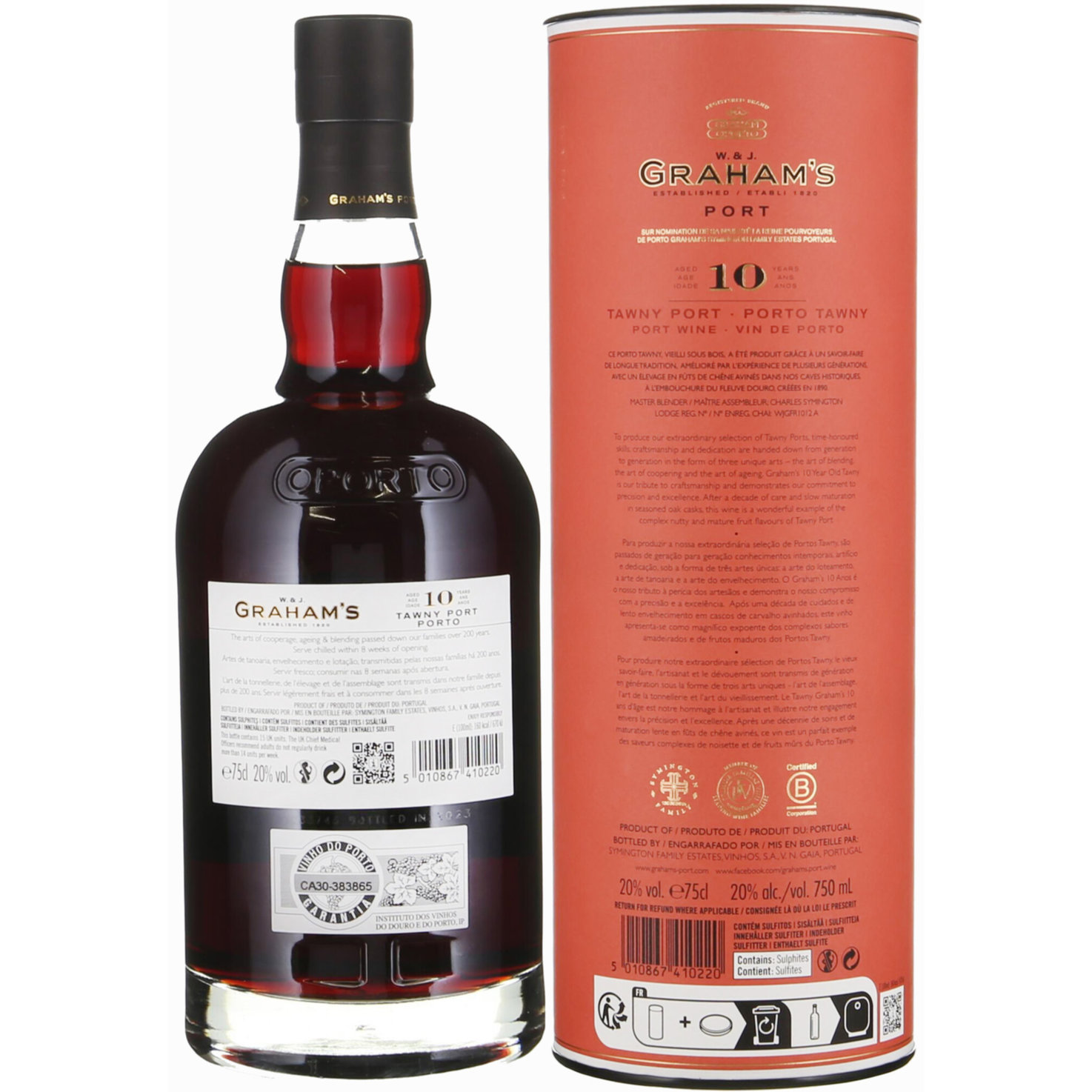 Graham's Tawny Port 10 Years Old -75cl