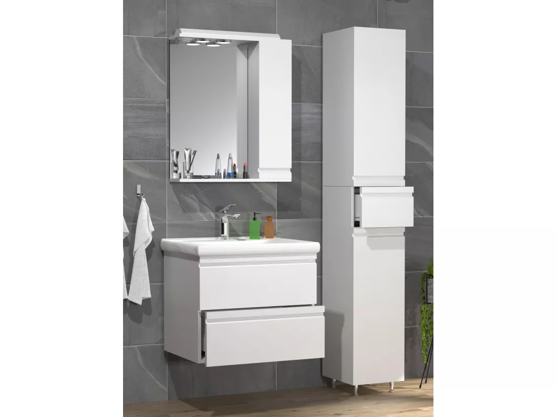 Plan de toilette 4 pièces Lavabo Silora L