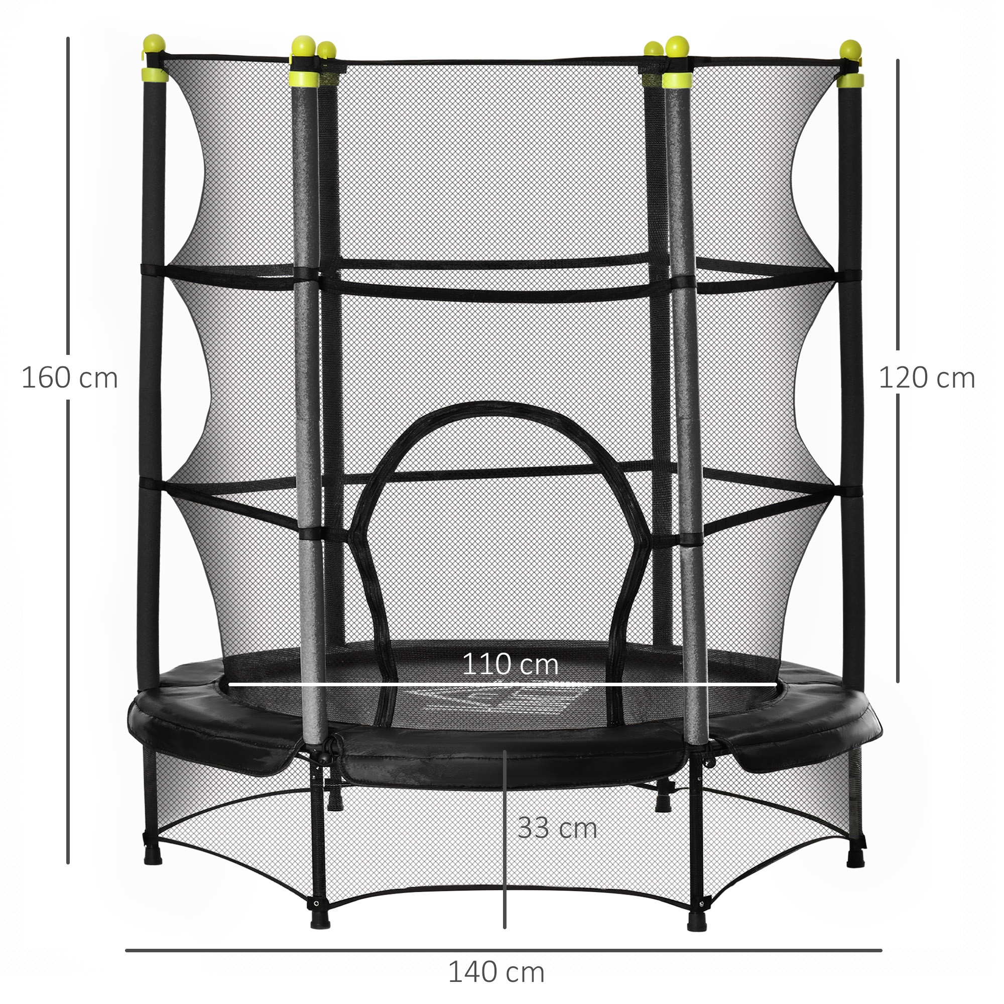 Cama elástica infantil Homcom 342-008v01bk