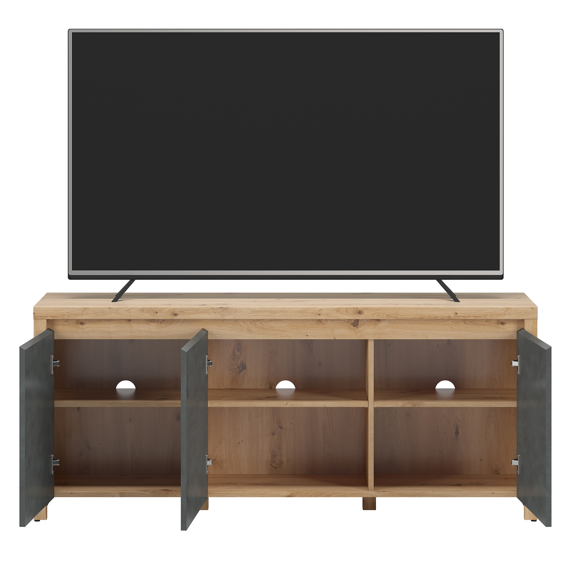 Lowboard - Artisan Eiche Nachbildung - 3 Türen - 143 cm