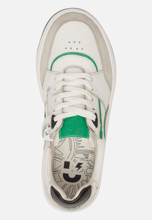 Muyters Retro Sneakers wit Leer