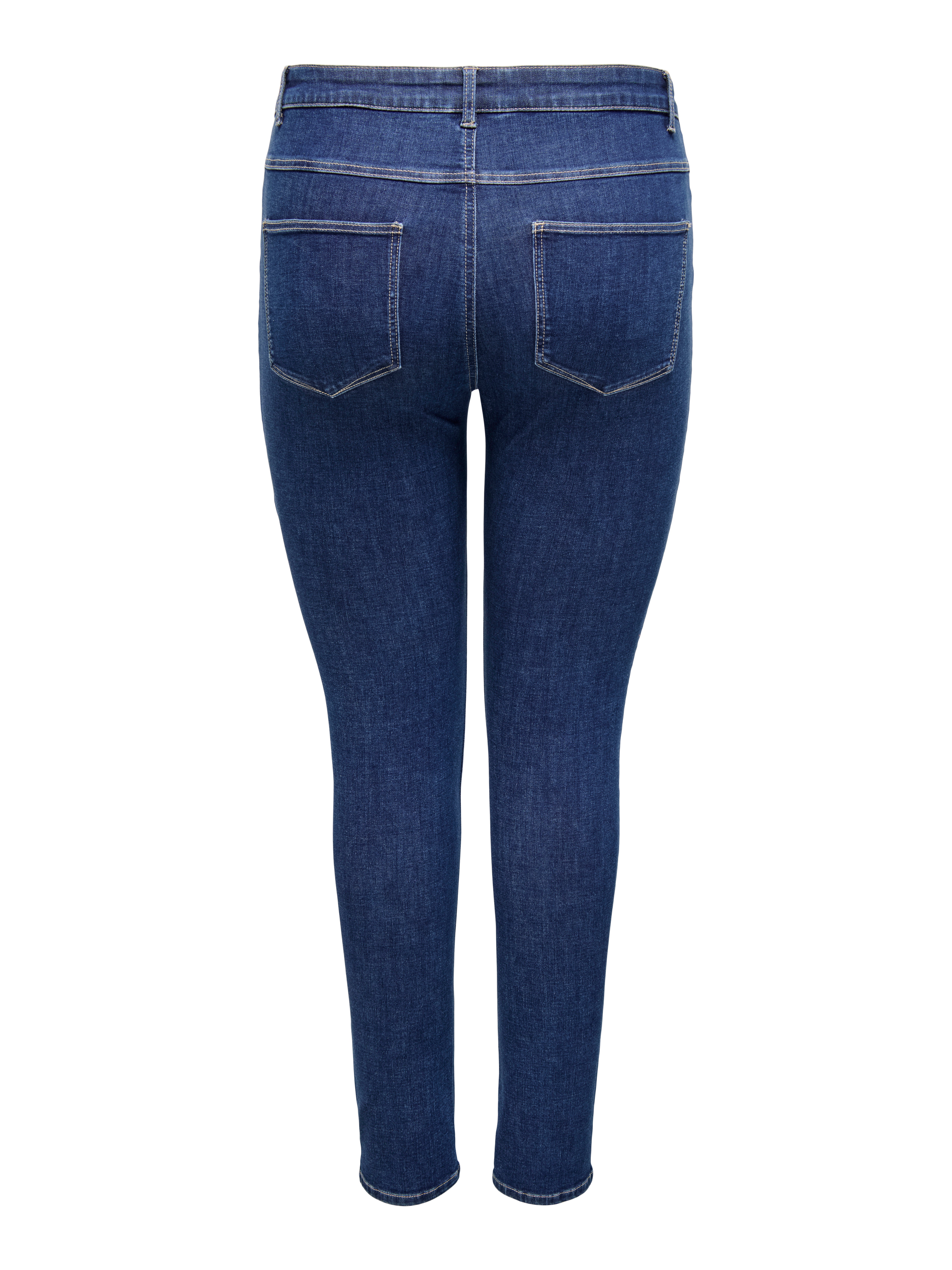 CARROSE Hohe Taille Skinny Fit Jeans Medium Blue Denim