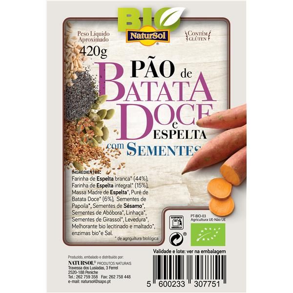 Pão Batata-Doce E Espelta Bio 400G Natursol