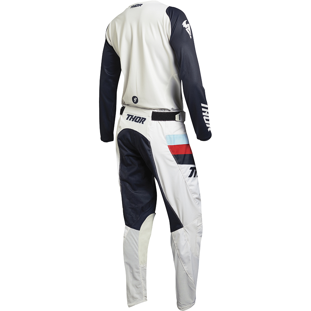 Thor Motocross - Pantalon femme Pulse Racer Blanc / Bleu foncé / Rouge / Bleu Clair