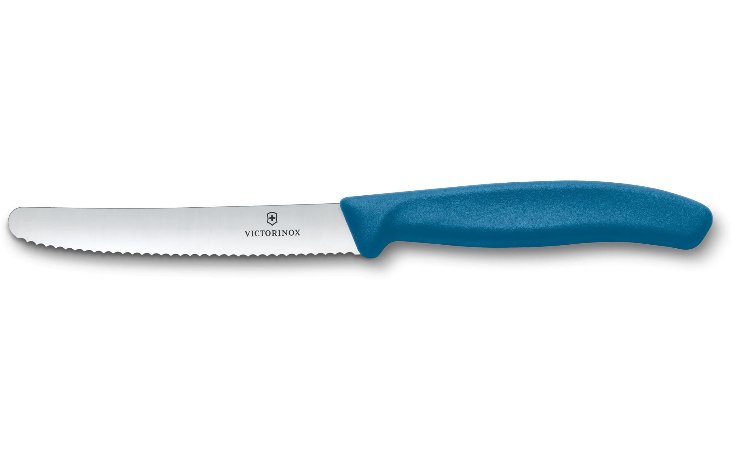 Tafelmesser Swiss Classic, 11 cm, BlauGemüsemesser mit extra scharfem Wellenschliff