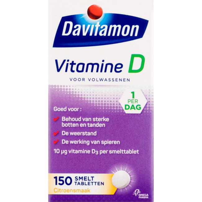 Davitamon Vitamine D Smelttabletten 150 stuks