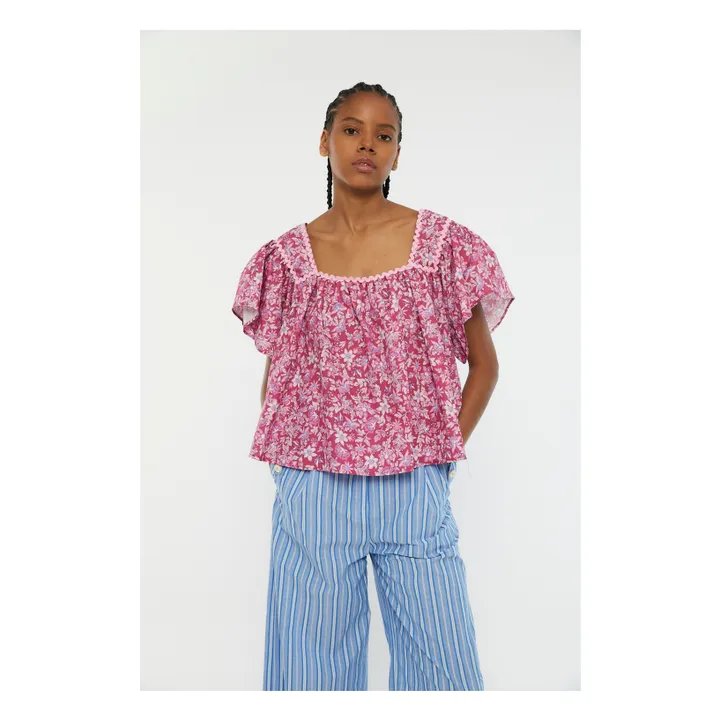 Sophie + Lucie Blouse Fleurie | Rose