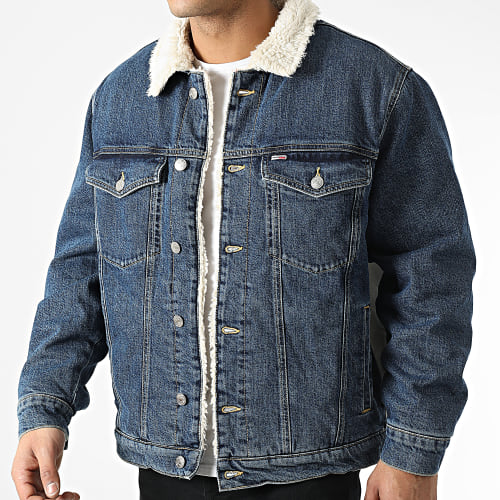 Veste Jean Oversize Sherpa 1572 Bleu Denim