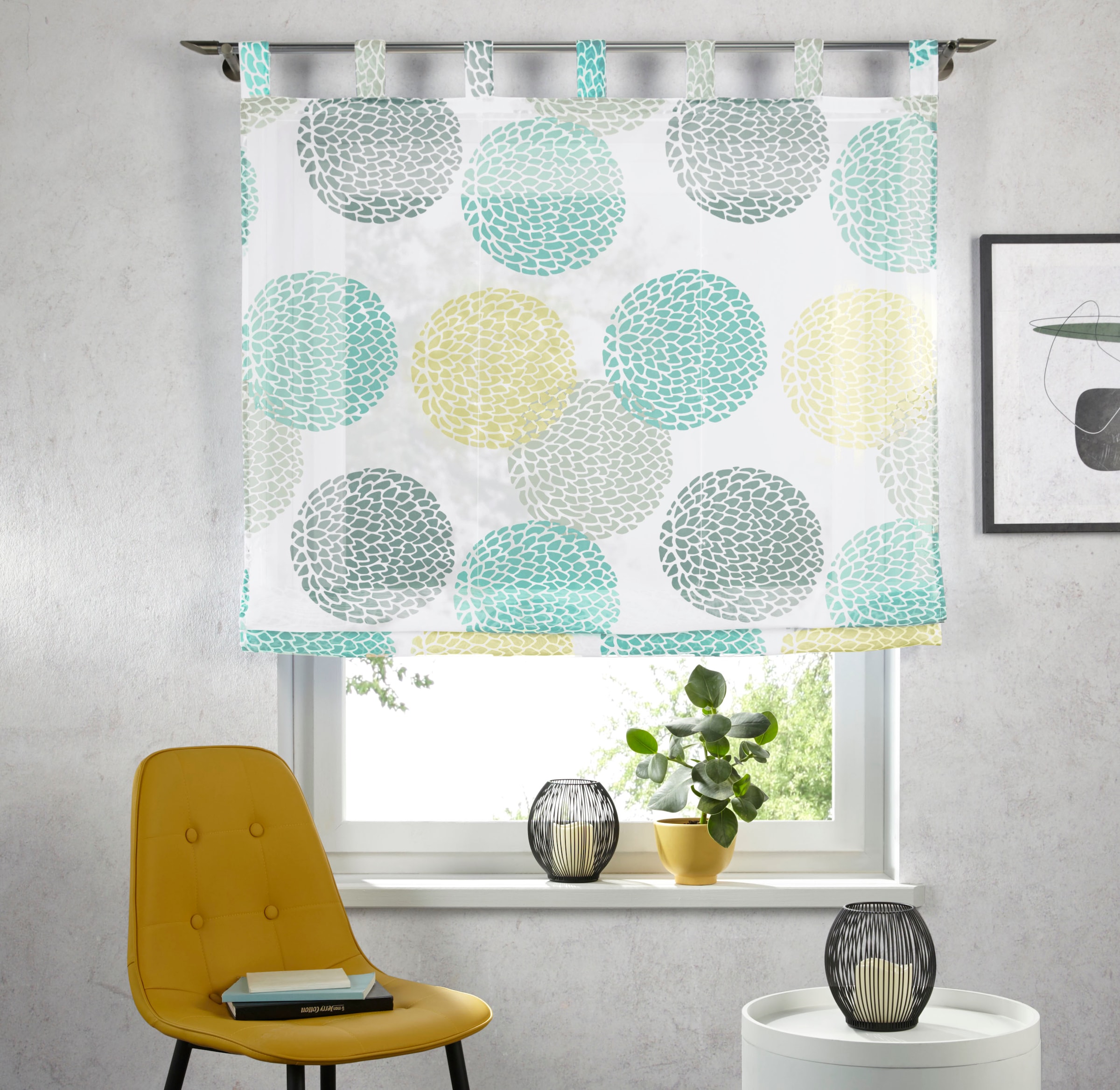 my home Raffrollo »Belem« mit Schlaufen Transparent, Voile, Polyester
