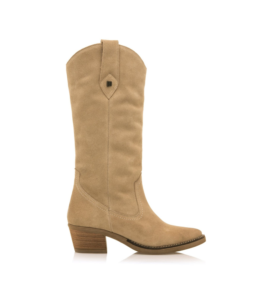 Botas Mustang Teo em couro bege