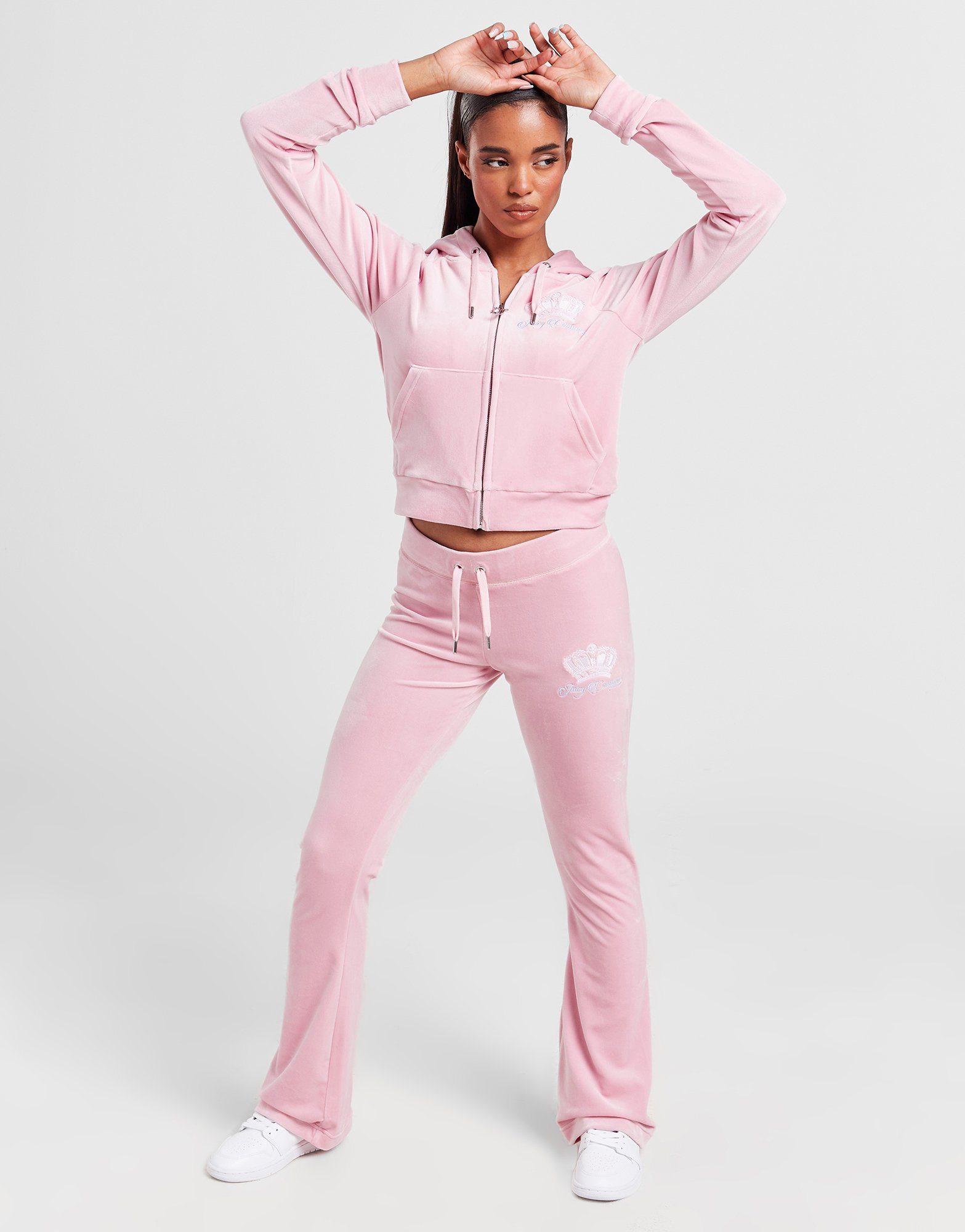 JUICY COUTURE Sweat à Capuche Zippé Royalty Velours Femme