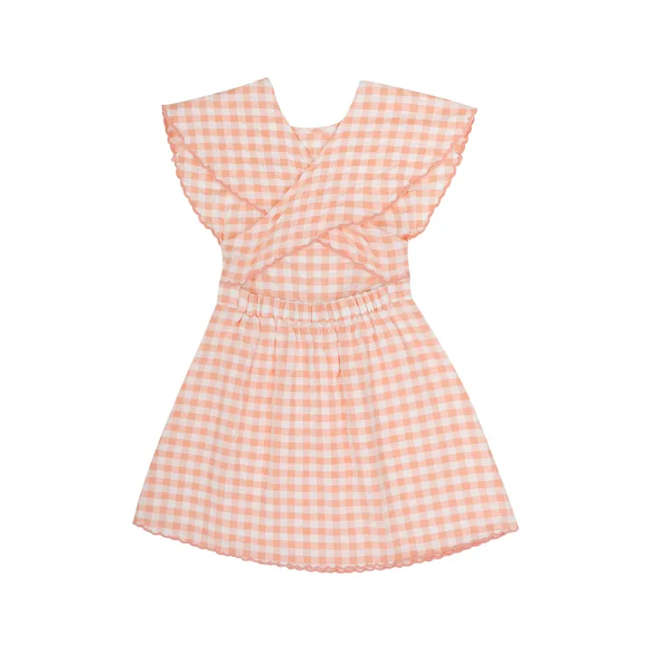 Jenest Robe à Carreaux Jacky | Rose pêche