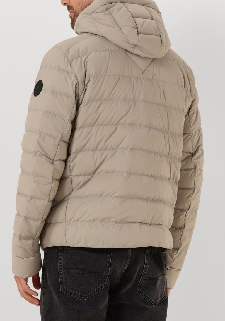 beige canada goose gewatteerde jas crofton hoody enduraluxe