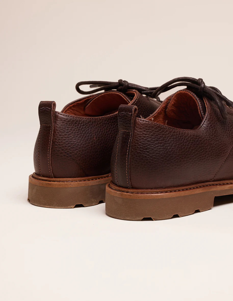 Derbies Simon - Pull-up grainé marron