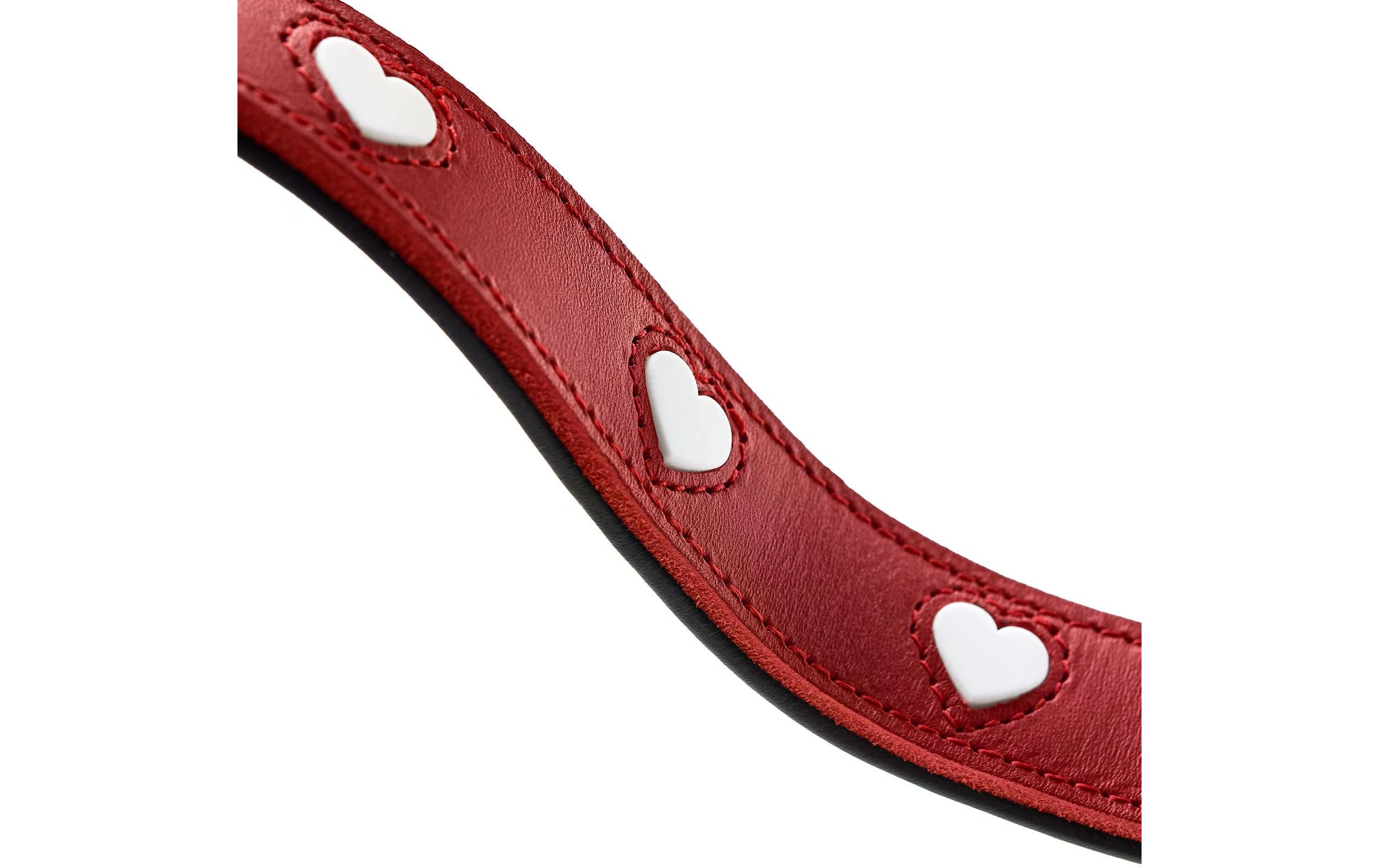 Verstellbare Führleine Love, 18/200, Rot/SchwarzHundeleine