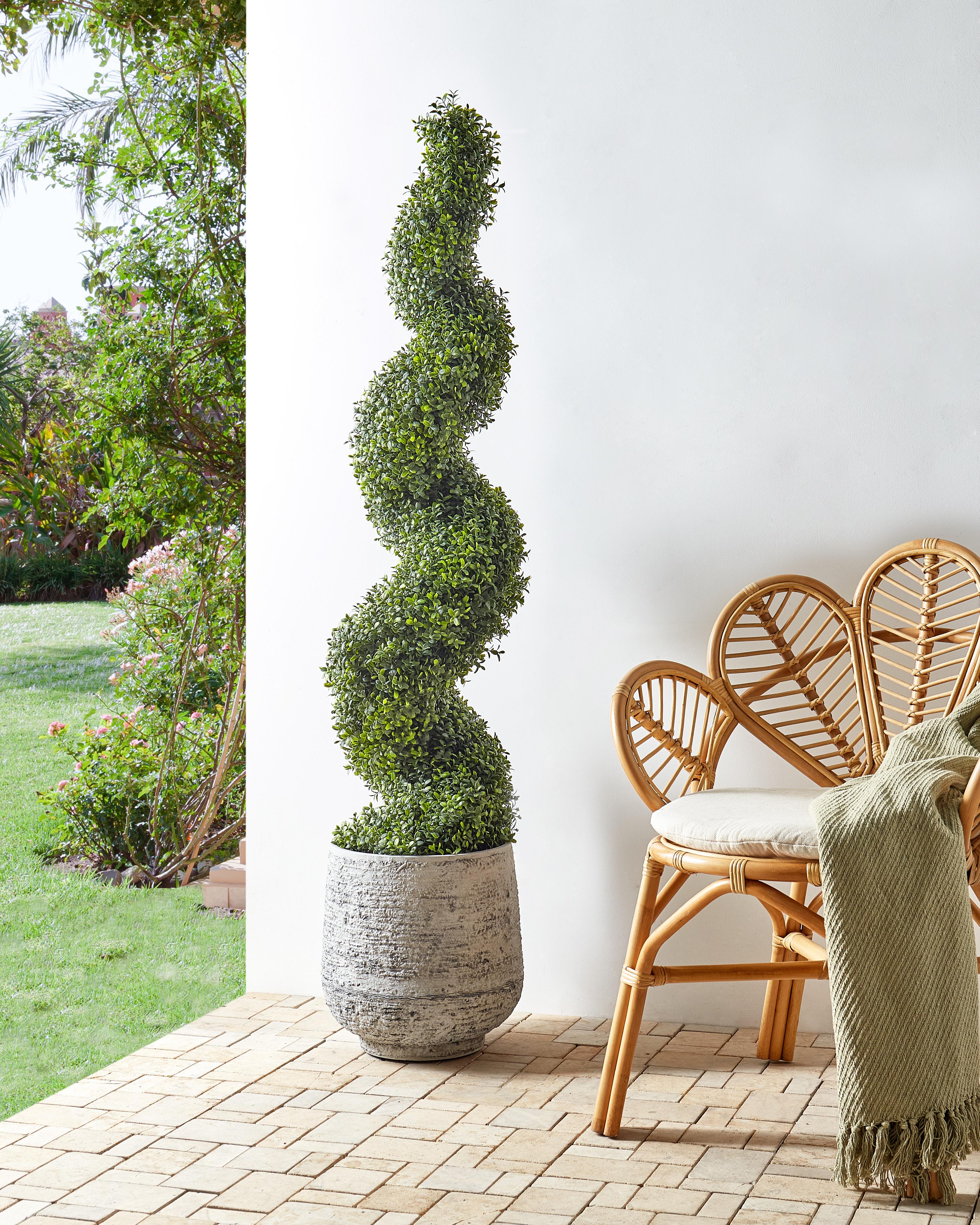 Kunstplant BUXUS SPIRAL TREE 158 cm Groen