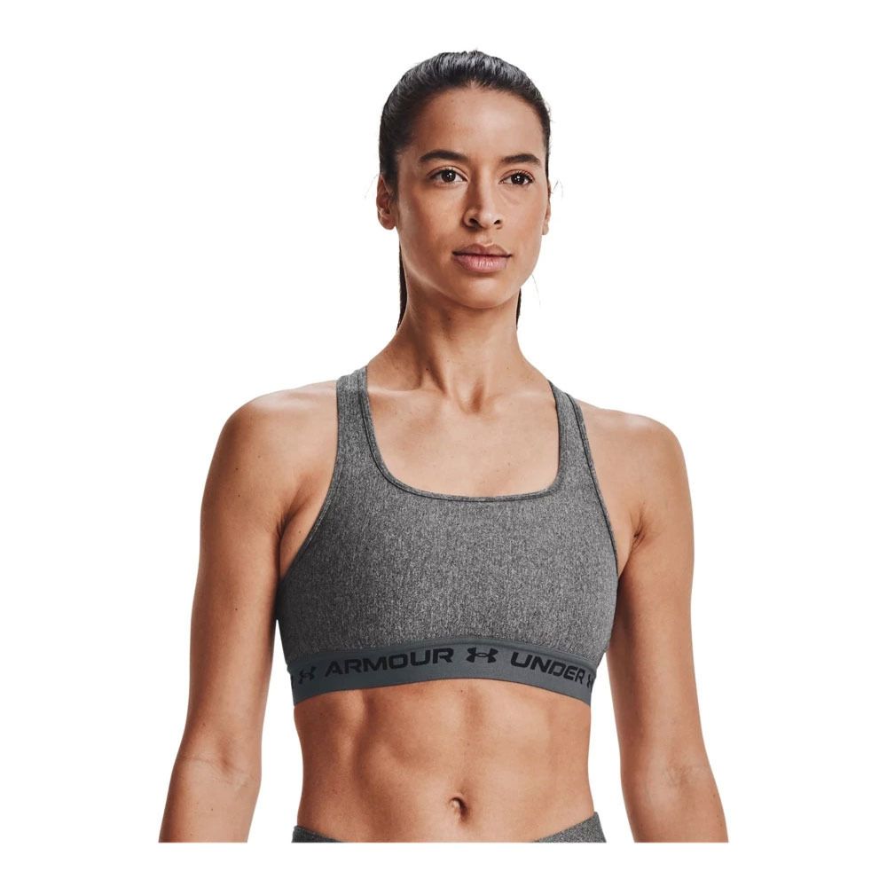 Under Armour CROSSBACK MID - Brassière Femme gris
