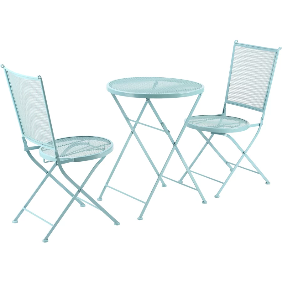 Outsunny Gartenmöbel-Set mit Klappbarkeitsfunktion blau