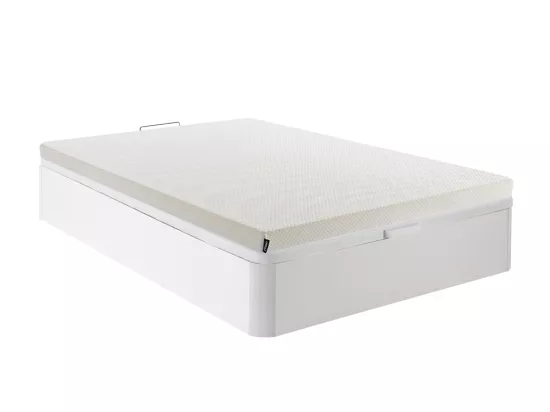 Ensemble 140 x 190 cm sommier coffre blanc + matelas mousse déhoussable ép.9cm - OCHI de YSMÉE